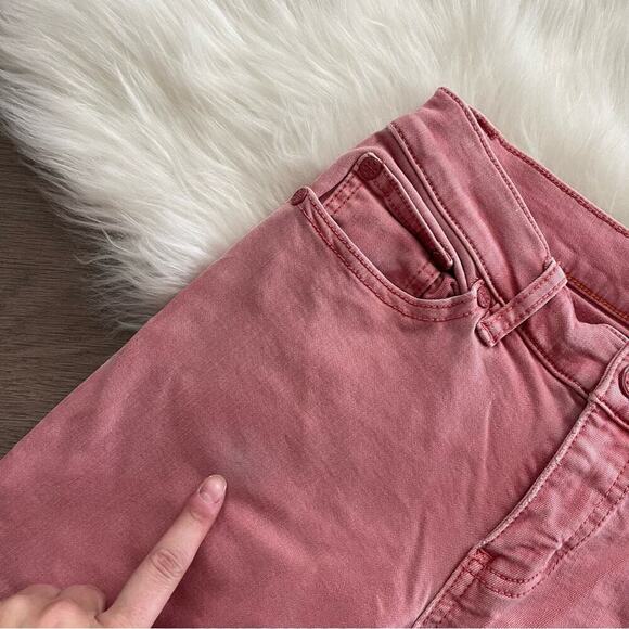 Tory Burch Rose Pink Slim Straight Leg Low Rise Jeans 24 - Picture 4 of 8